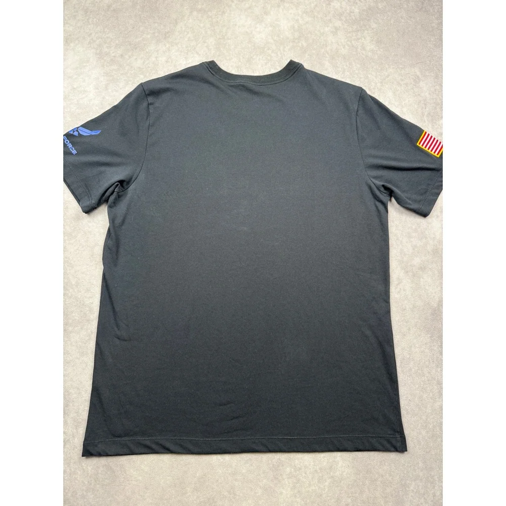 Jordan UCLA Bruins US Air Force Dri-FIT Black T-Shirt Men L Short Sleeve Flag